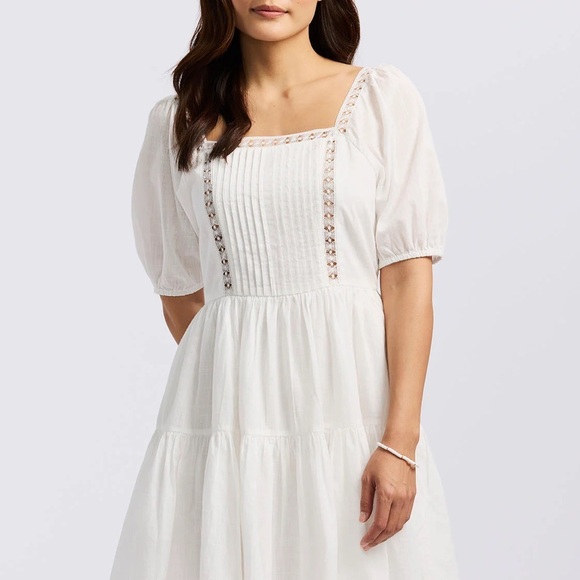 NWT Buffalo David Bitton Lara Jean Women's Eyelet Trim Mini Dress - Picture 7 of 7